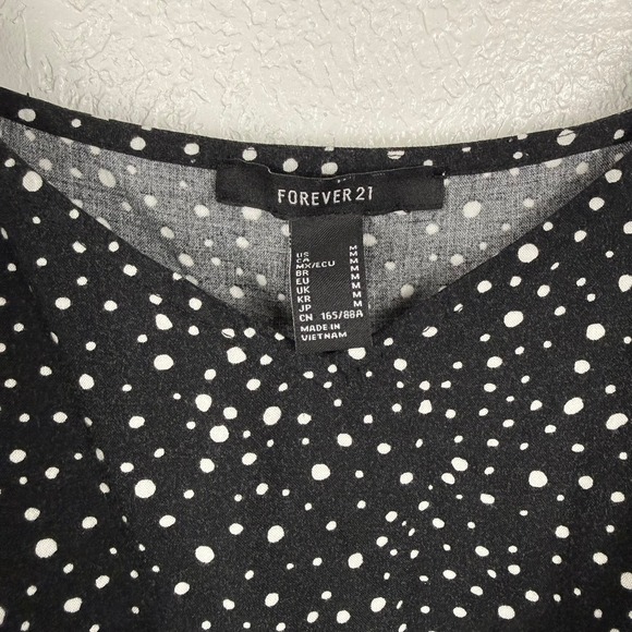 Black White Polka Dot 90s Girlhoodcore Swing Spring Summer Swing Dress - Picture 2 of 2